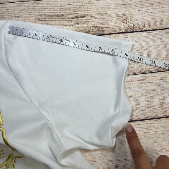 NBA Chicago Bulls White Gold Hooded Button Jersey XL #66 Chicago Short Sleeve - Picture 3 of 12